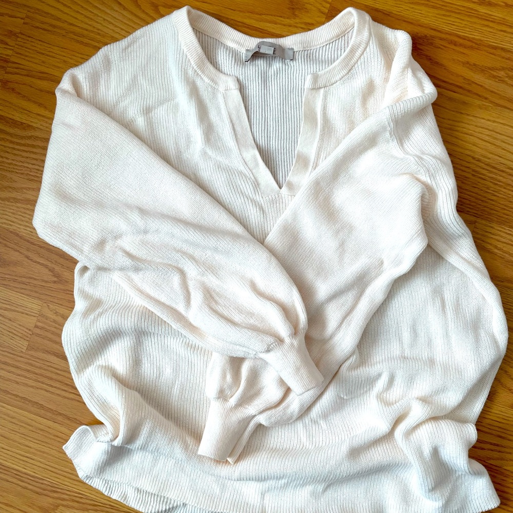 White tunic sweater